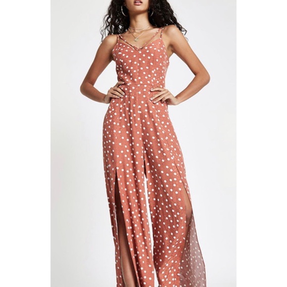 polka dot playsuit river island